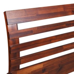 Bed Frame Solid Acacia Wood 140x200 cm
