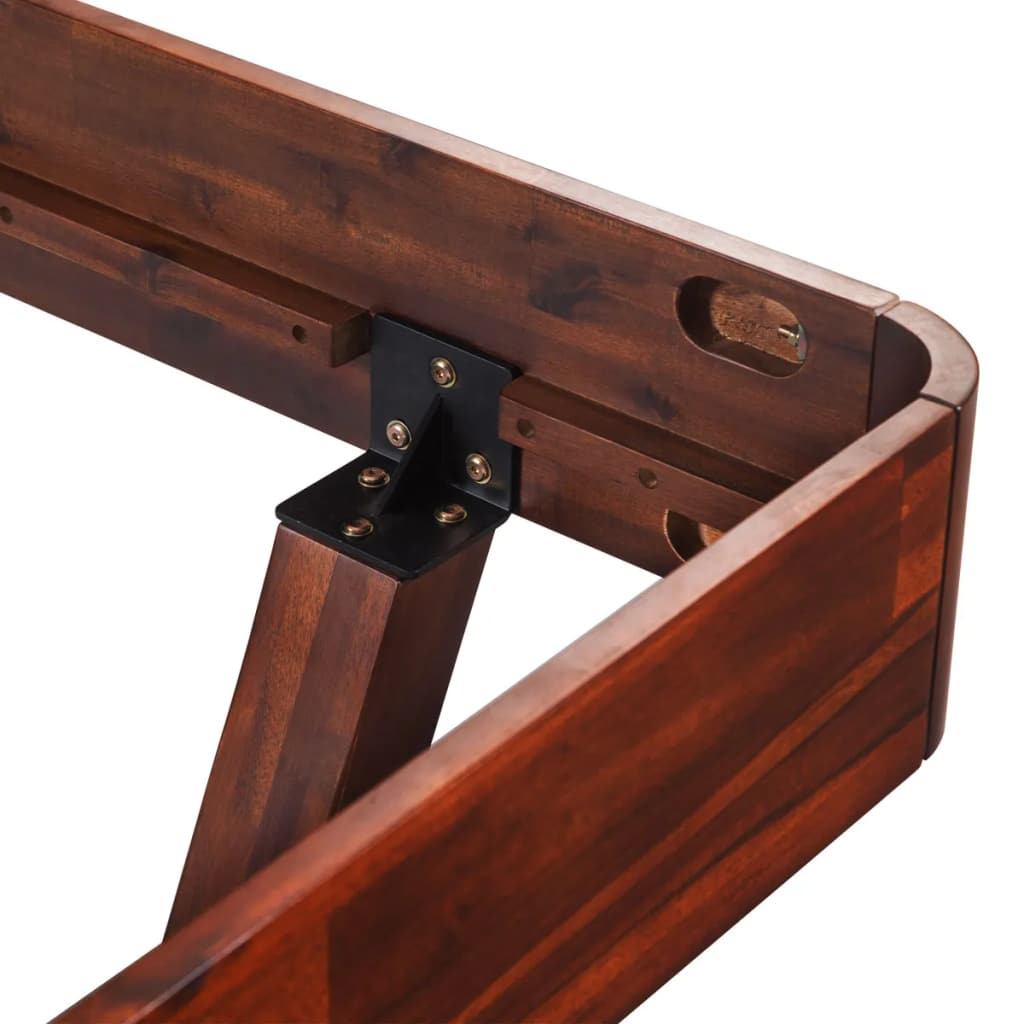 Bed Frame Solid Acacia Wood 140x200 cm