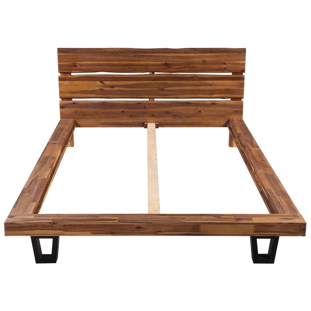 Bed Frame Solid Acacia Wood 180x200 cm