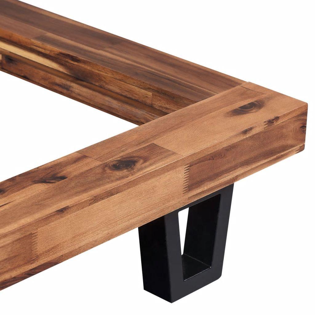 Bed Frame Solid Acacia Wood 180x200 cm