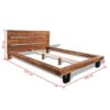 Bed Frame Solid Acacia Wood 180x200 cm
