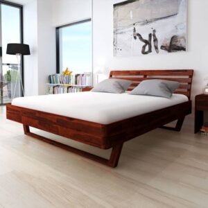 Bed Frame Solid Acacia Wood 180x200 cm