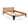 Bed Frame Solid Acacia Wood Steel 180x200 cm 6FT Super King
