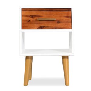 Bedside Cabinet Solid Acacia Wood 40x30x45 cm