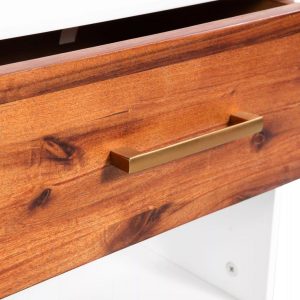 Bedside Cabinet Solid Acacia Wood 40X30X45 Cm