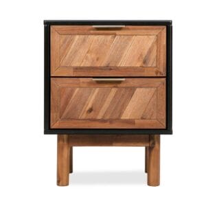 Bedside Cabinet Solid Acacia Wood 40x30x53 cm