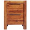 Bedside Cabinet Solid Acacia Wood Brown 45x42x58 cm