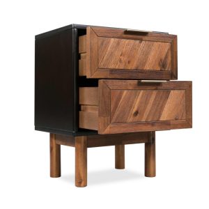 Bedside Cabinets 2 pcs Solid Acacia Wood 40x30x53 cm