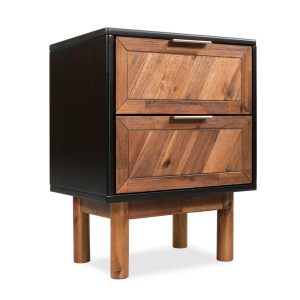 Bedside Cabinets 2 pcs Solid Acacia Wood 40x30x53 cm