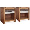 Bedside Tables 2 pcs Solid Acacia Wood 40x30x48 cm