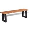 Industrial Bench Solid Acacia Wood 145 cm