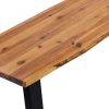 Industrial Bench Solid Acacia Wood 145 cm