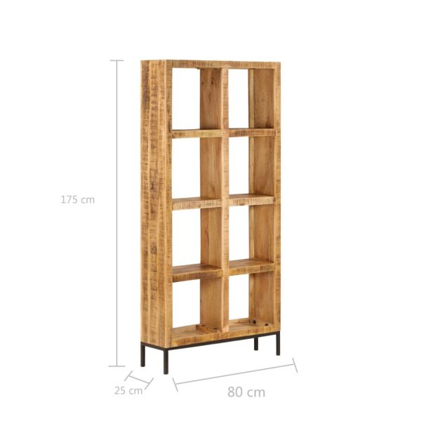 Bookshelf 80x25x175 cm Solid Mango Wood