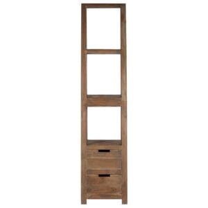 Bookshelf Solid Acacia Wood 40x45x175 cm Grey