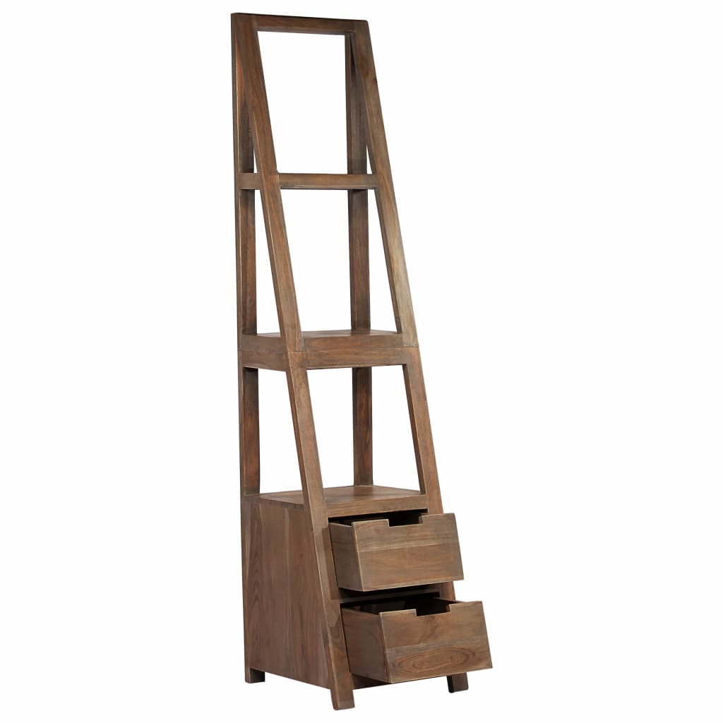 Bookshelf Solid Acacia Wood 40x45x175 cm Grey