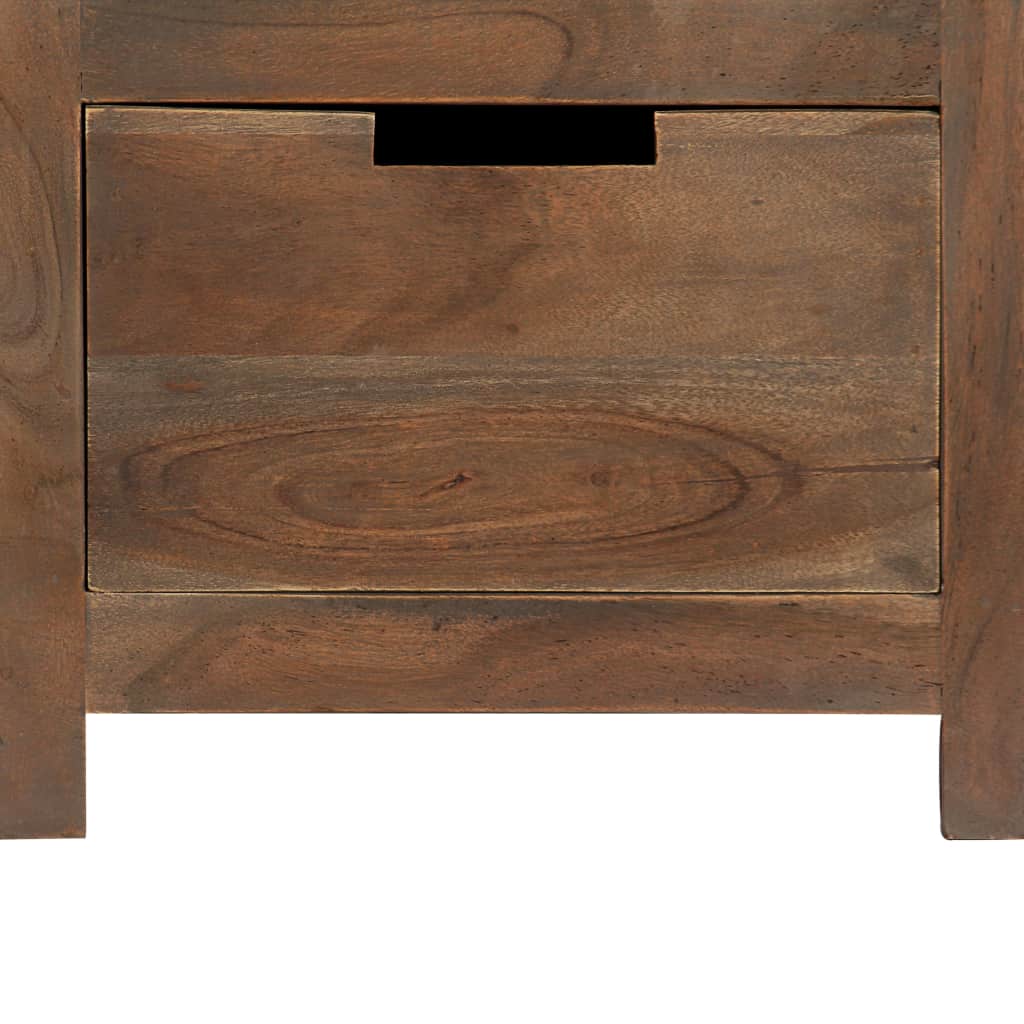 Bookshelf Solid Acacia Wood 40x45x175 cm Grey