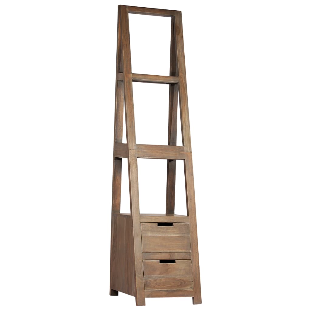 Bookshelf Solid Acacia Wood 40x45x175 cm Grey