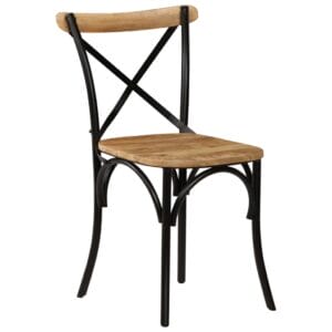 Casa Black Cross Chairs 4 pcs Solid Mango Wood