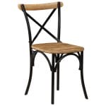 Casa Black Cross Chairs 4 pcs Solid Mango Wood 2