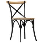 Casa Black Cross Chairs 4 pcs Solid Mango Wood 3
