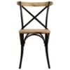 Casa Black Cross Chairs 4 pcs Solid Mango Wood