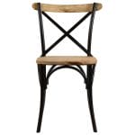 Casa Black Cross Chairs 4 pcs Solid Mango Wood 5