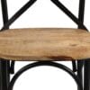 Casa Black Cross Chairs 6 pcs Solid Mango Wood