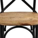 Casa Black Cross Chairs 6 pcs Solid Mango Wood 7