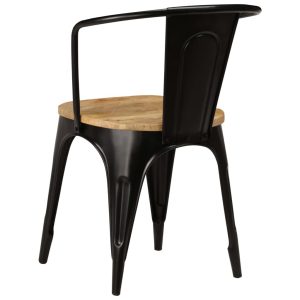Casa Black Dining Chairs 4 Pcs Solid Mango Wood