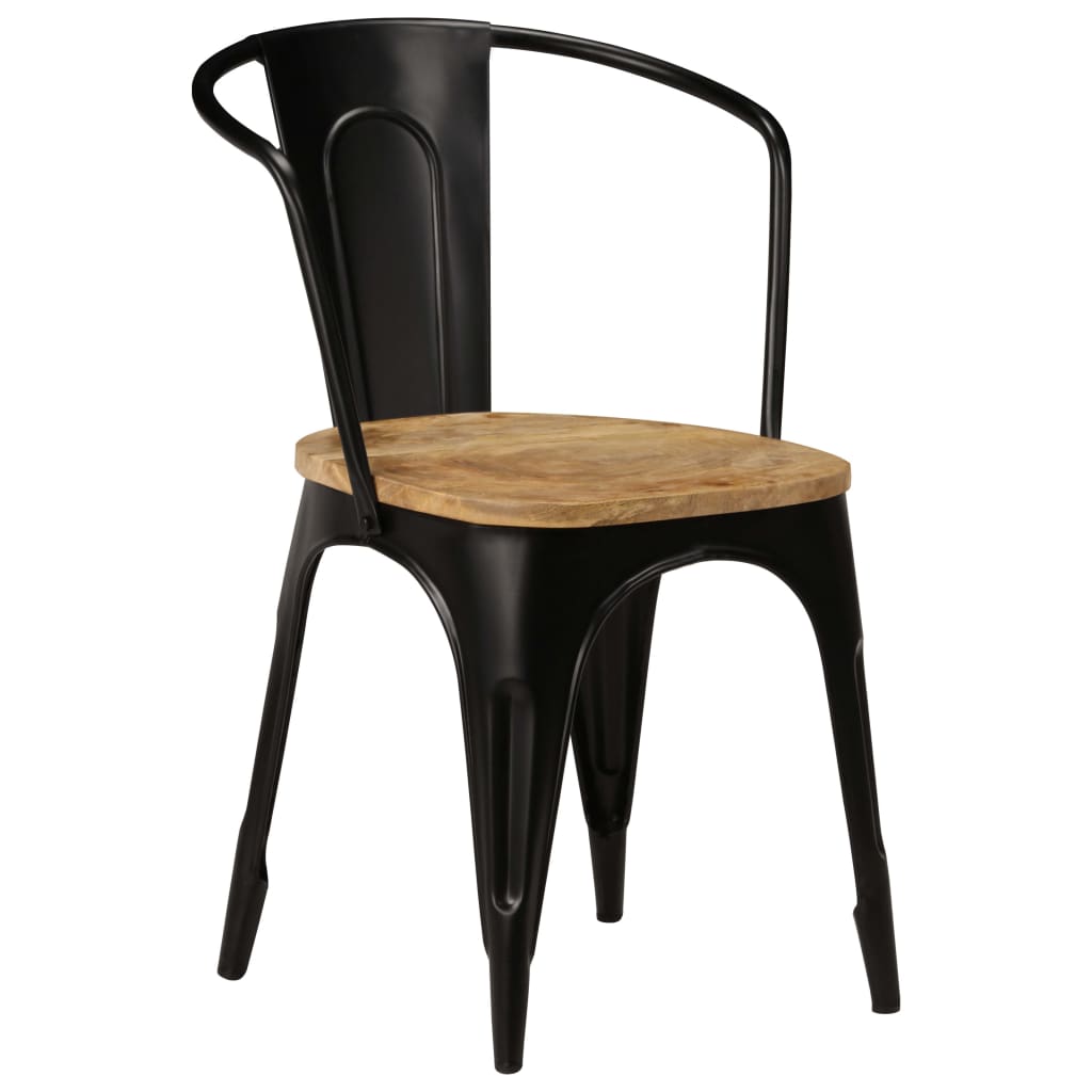 Casa Black Dining Chairs 4 pcs Solid Mango Wood