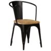 Casa Black Dining Chairs 6 pcs Solid Mango Wood