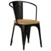 Casa Black Dining Chairs 6 pcs Solid Mango Wood
