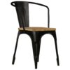 Casa Black Dining Chairs 6 pcs Solid Mango Wood