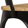 Casa Black Dining Chairs 6 pcs Solid Mango Wood