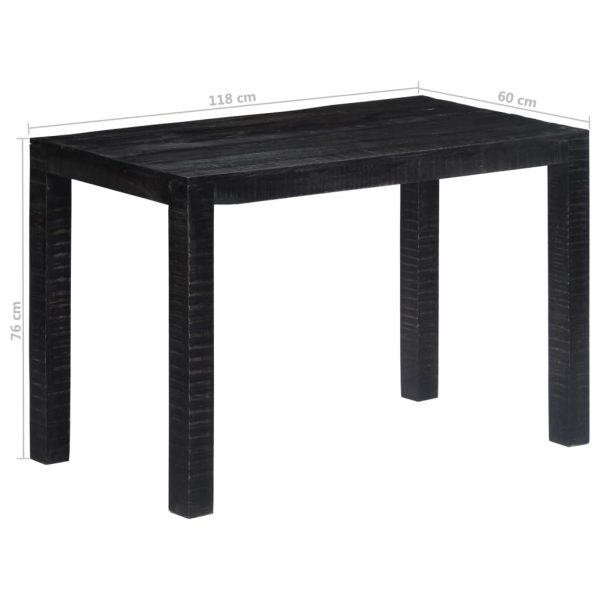 Casa Black Dining Table 118X60X76 Cm Solid Mango Wood
