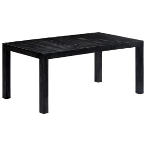 Casa Black Dining Table 180x90x76 cm Solid Mango Wood