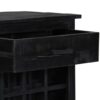 Casa Black Wine Rack 56x35x75 cm Solid Mango Wood