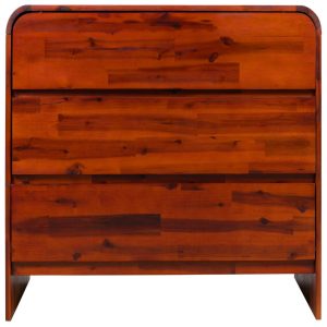 Chest of Drawers Solid Acacia Wood 90x37x75 cm