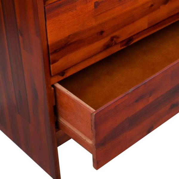 Chest Of Drawers Solid Acacia Wood 90X37X75 Cm
