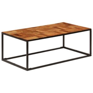 Coffee Table 110x40x60 cm Solid Acacia Wood and Steel