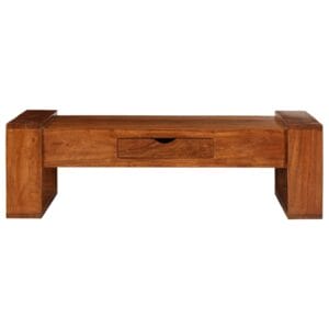 Coffee Table Solid Acacia Wood 100x50x30 cm Brown