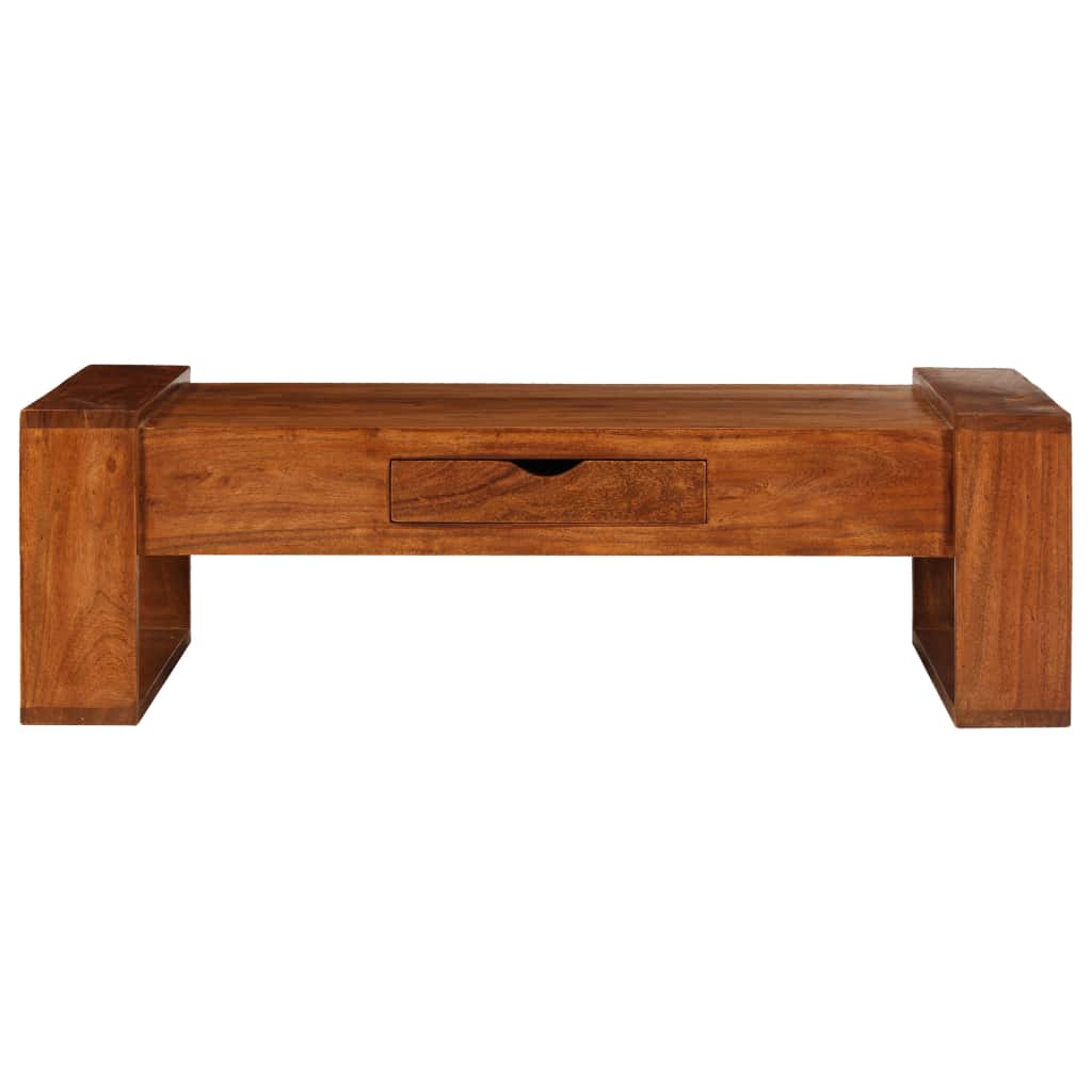 Coffee Table Solid Acacia Wood 100x50x30 cm Brown