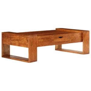 Coffee Table Solid Acacia Wood 100x50x30 cm Brown
