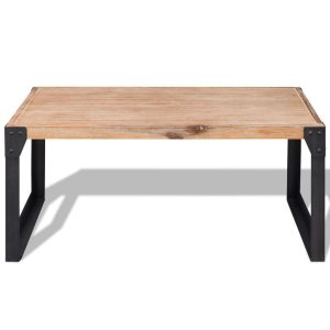 Industrial Coffee Table Acacia Wood 100x60x45cm