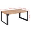 Coffee Table Solid Acacia Wood 100x60x45 cm
