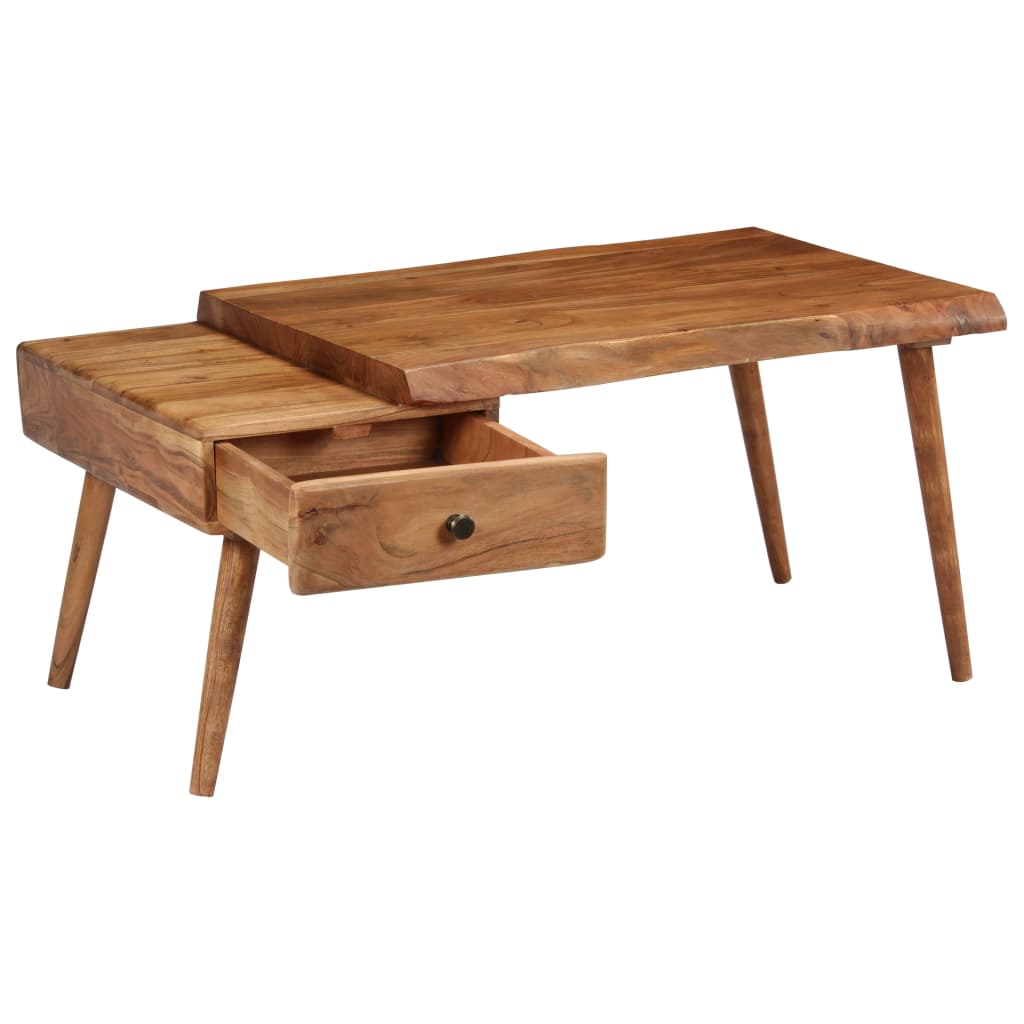 Coffee Table Solid Acacia Wood 100x60x45 cm