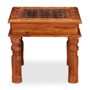 Coffee Table Solid Acacia Wood 45x45x40 cm