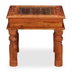 Coffee Table Solid Acacia Wood 45x45x40 cm 2