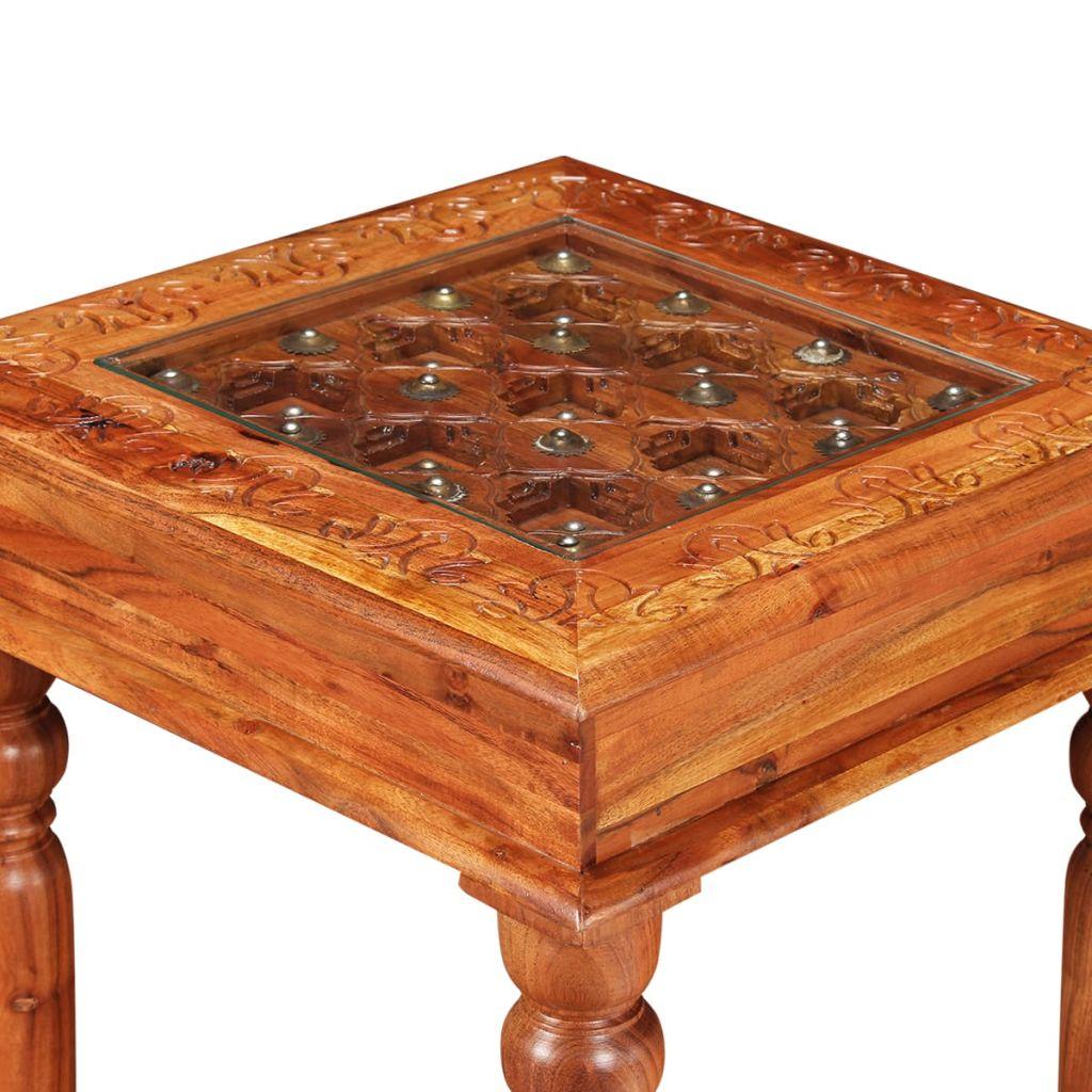 Coffee Table Solid Acacia Wood 45x45x40 cm
