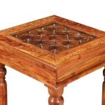 Coffee Table Solid Acacia Wood 45x45x40 cm 4